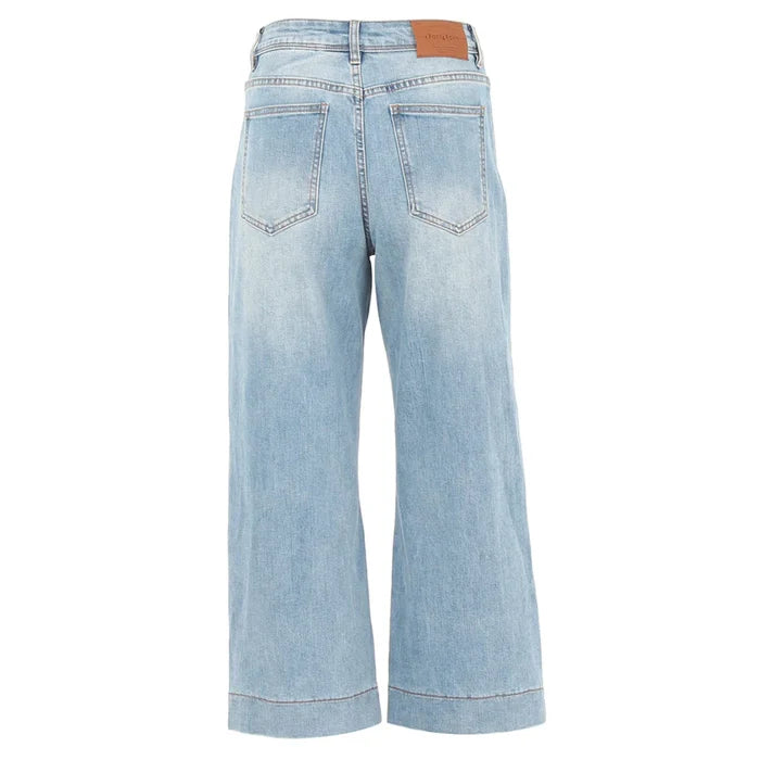 Teddie Crop Jean (Ice Blue)