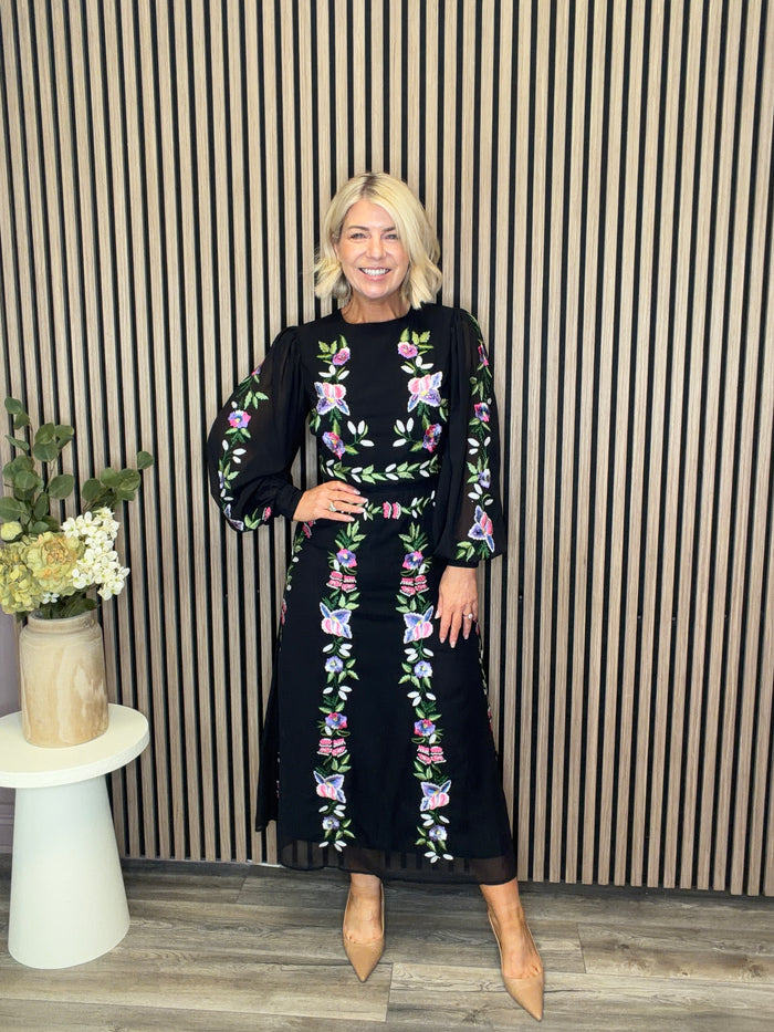 The Beth Midi Dress (Black)