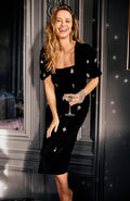 The Bettina Midi Pencil Dress (Black)