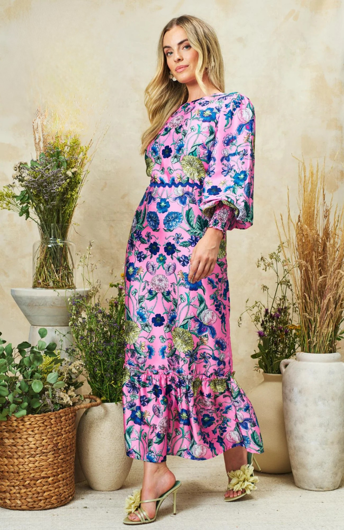 The Camellia Maxi Dress (Pink Multi)