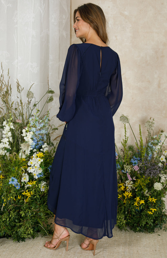 The Cassandra Midaxi Dress (Navy)