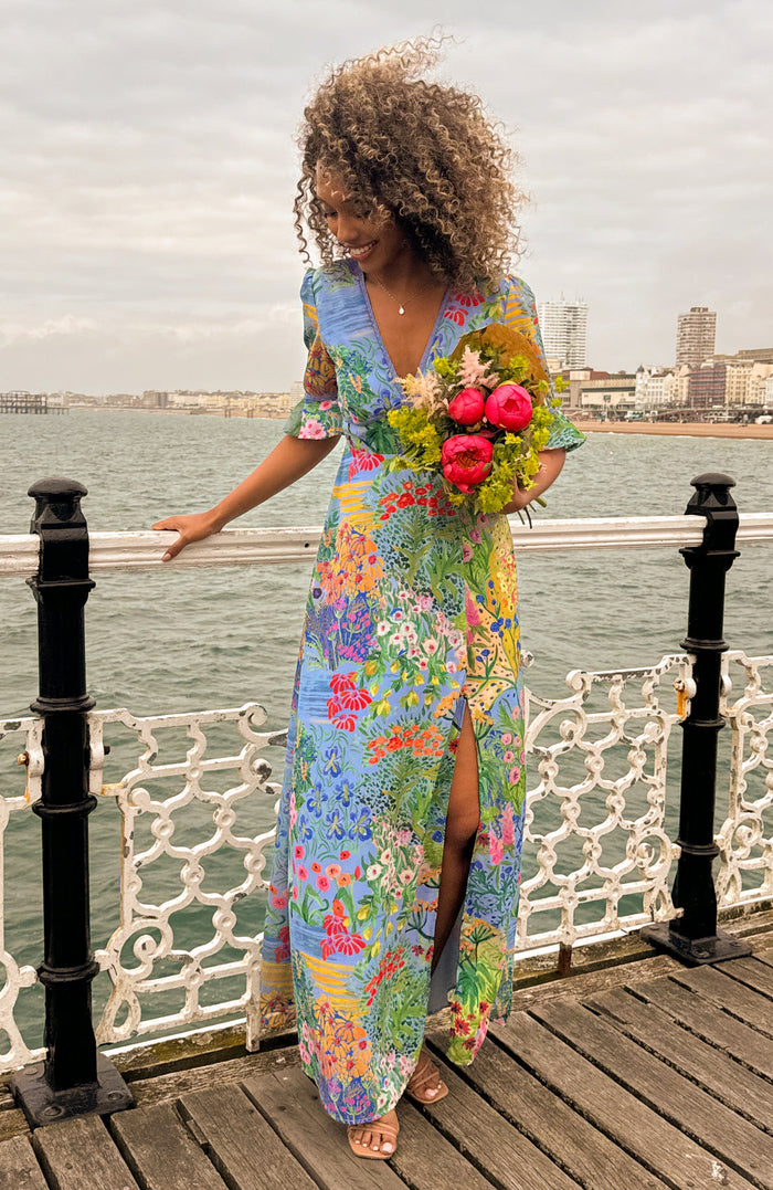 The Hazel Maxi Dress (Blue)
