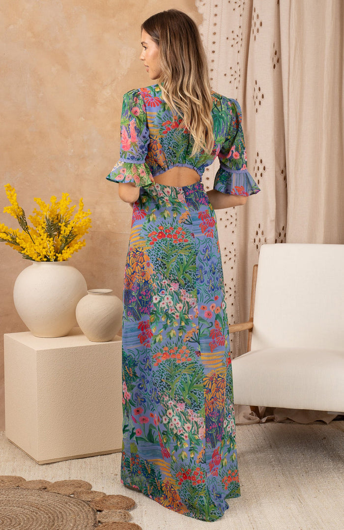 The Hazel Maxi Dress (Blue)
