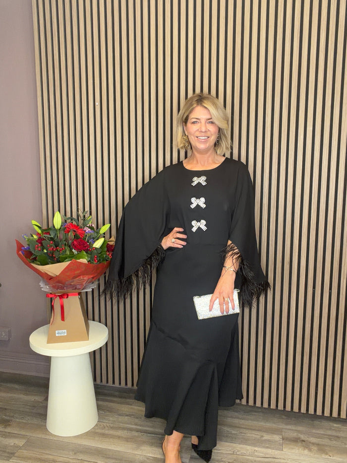 The Helena Midi Dress (Black)