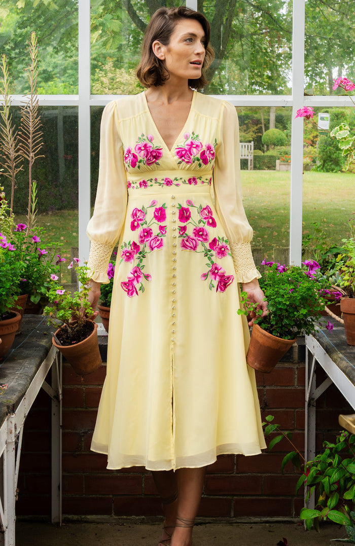 The Kirsty Midi Dress (Yellow)