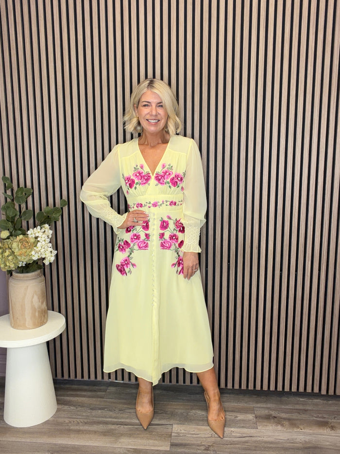 The Kirsty Midi Dress (Yellow)