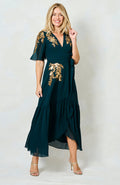The Matilda Maxi Wrap Dress (Forest Green)