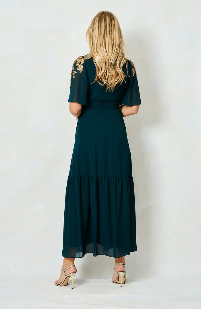 The Matilda Maxi Wrap Dress (Forest Green)
