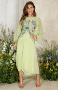 The Natalia Midaxi Dress (Lime)