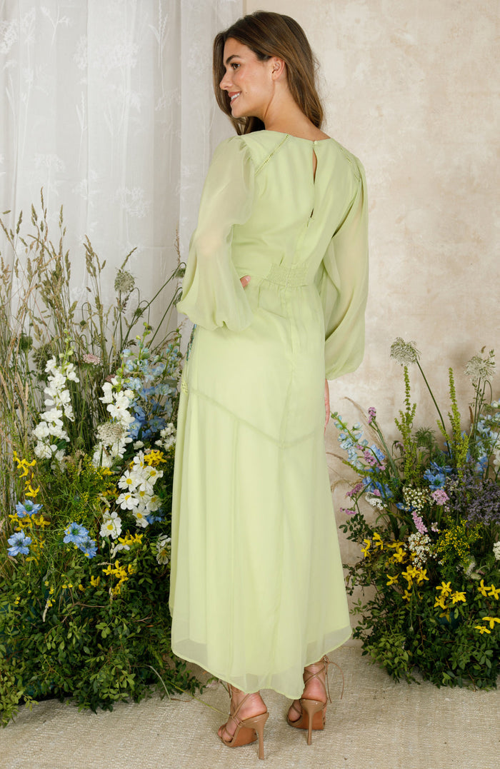 The Natalia Midaxi Dress (Lime)