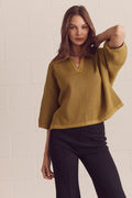 The Way It Is Camel Brown Top