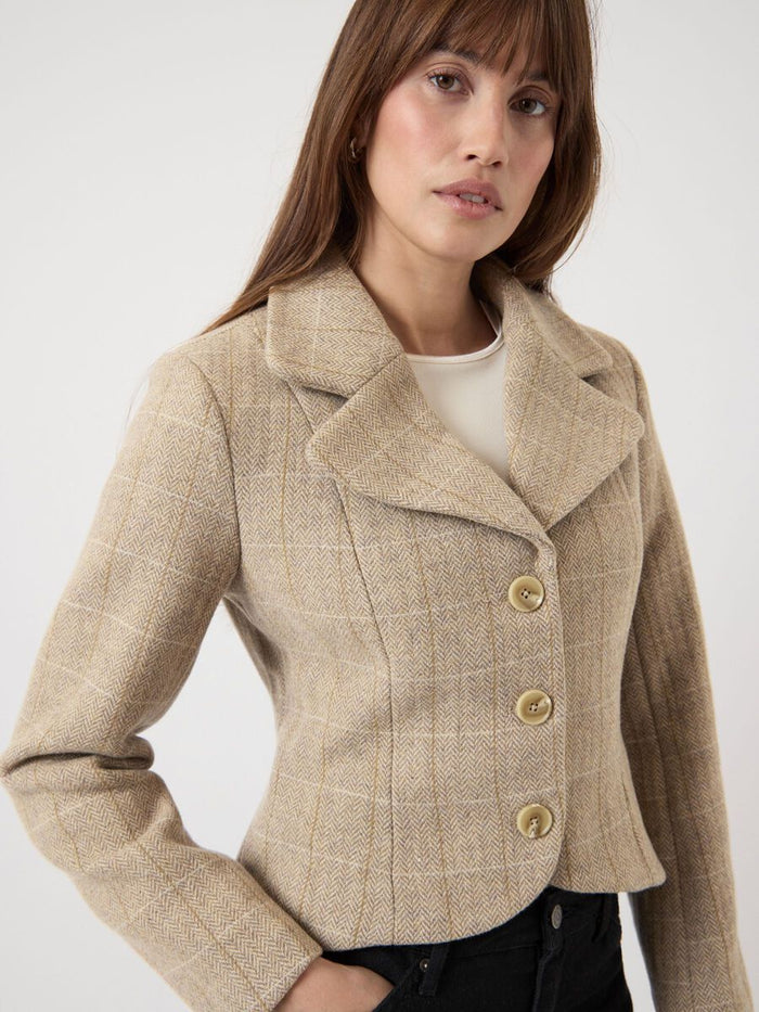Thelma Jacket (Taupe Gray/Thela Check)