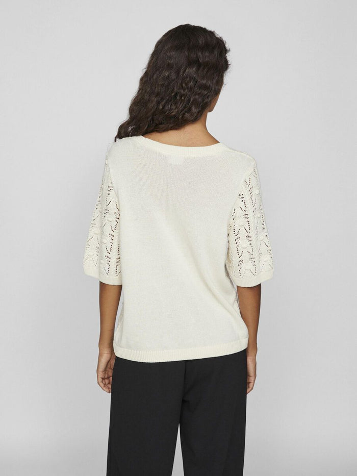 Thena V-Neck Knit Cardigan (Birch)