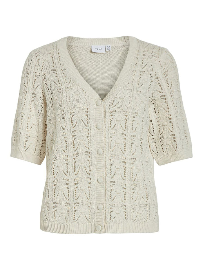Thena V-Neck Knit Cardigan (Birch)