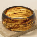 Thick Marble Resin Bangle Bracelet