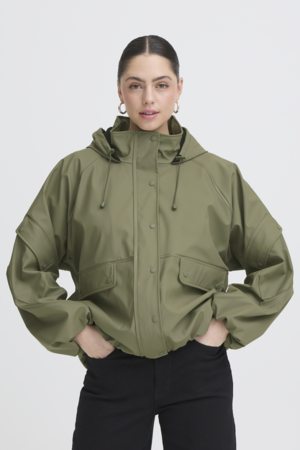 Tiana Raincoat (Deep Lichen Green)