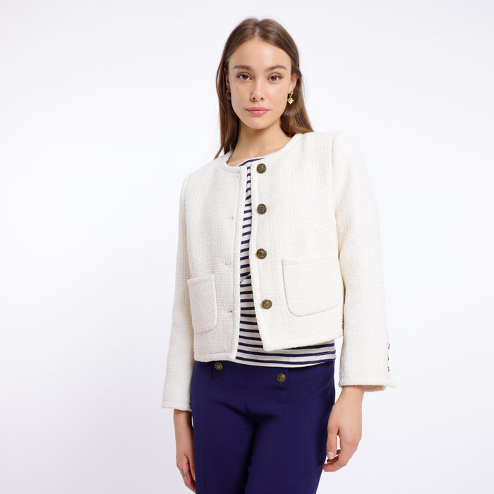 TIFFANY BOUCLE JACKET (CREAM)