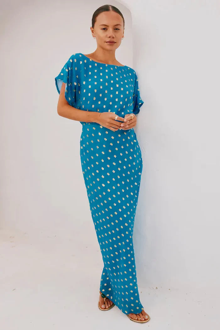 Tilly Maxi Dress (Blue)