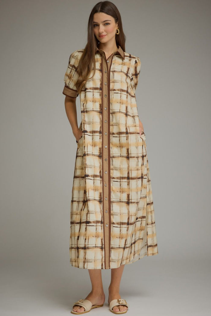 Time After Time Maxi Dress in Brown