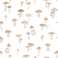 Tiny Mushroom Brown White - Family Fabrics B.V.