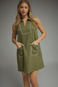 Too Much Time Olive Mini Dress