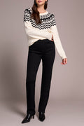 Tribal Sophia Curvy Boundless Stretch Denim Pull-On Straight Leg Jeans in Black