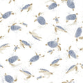 Turtles Blue White - Family Fabrics B.V.