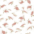 Turtles Pink Off White - Family Fabrics B.V.
