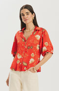 Tyler Boe Tara Floral Trails Top