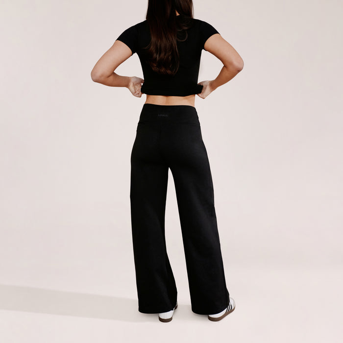 Ultimate Everyday Wide leg Trouser- Black