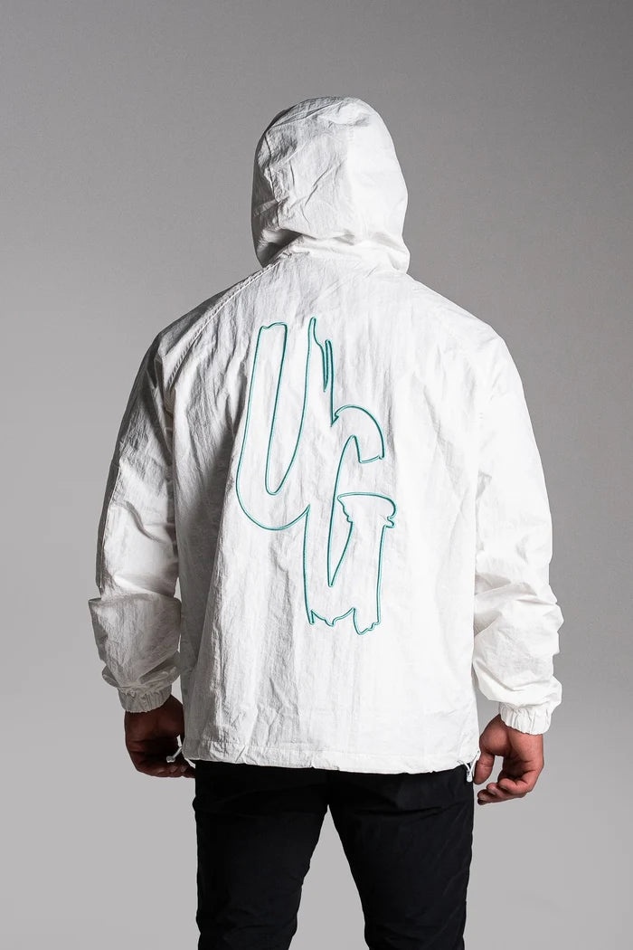 UNDRGROUND Heavyweight Windbreaker (White/Tiffany)