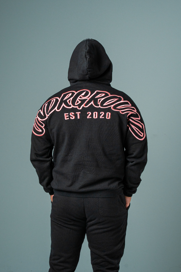 UNDRGROUND Hype Hoodie (Black/Rose)