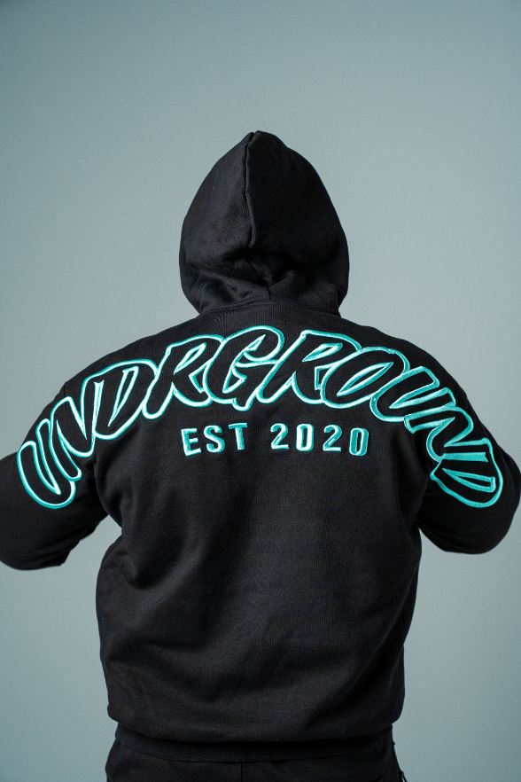 UNDRGROUND Hype Hoodie (Black/Tiffany)