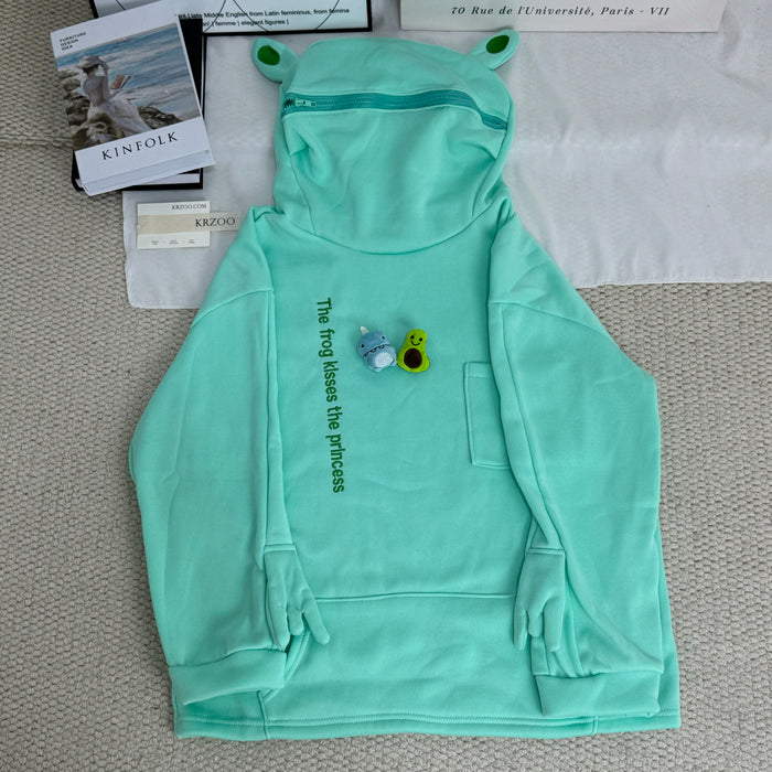 V-neck frog with designable hood