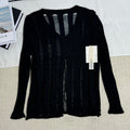 V-Neck Tie-Up Cutout T-Shirt