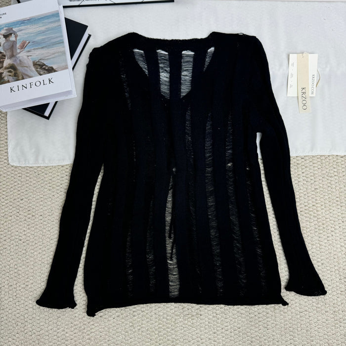 V-Neck Tie-Up Cutout T-Shirt