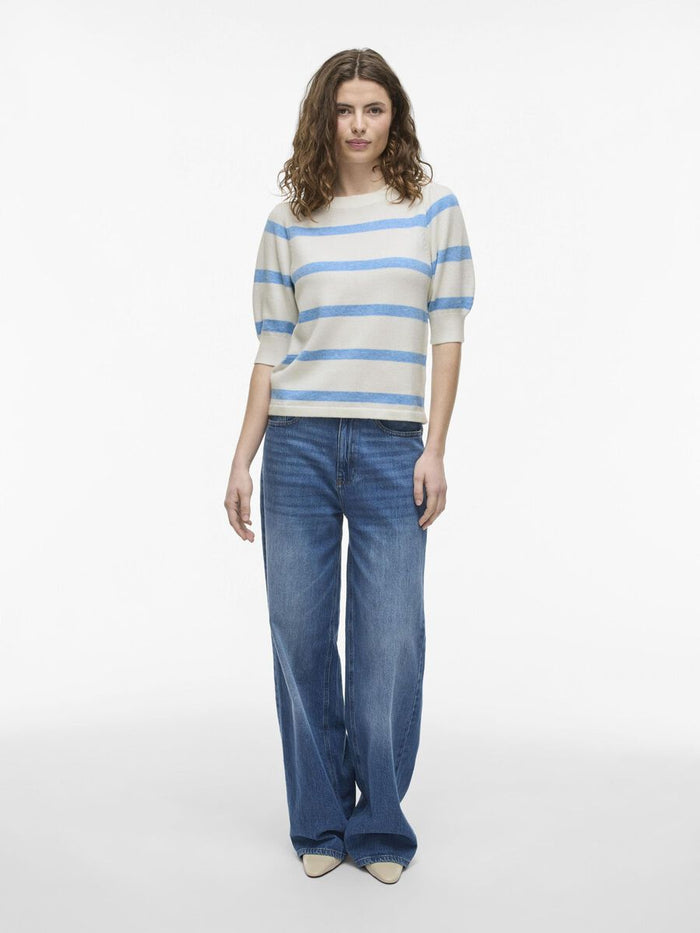 Val Knit Jumper Top (White Alyssum/Blissful)