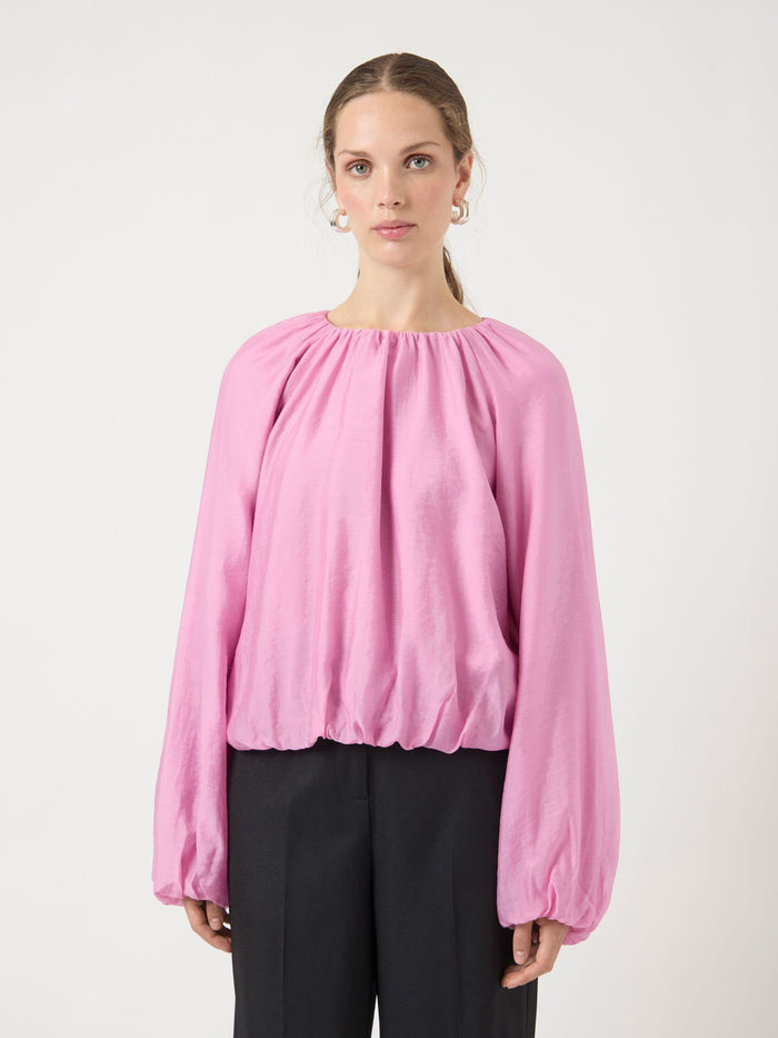 Vallo Balloon Sleeve Top (Moonlite Mauve)