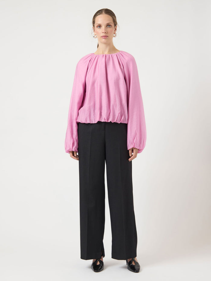 Vallo Balloon Sleeve Top (Moonlite Mauve)