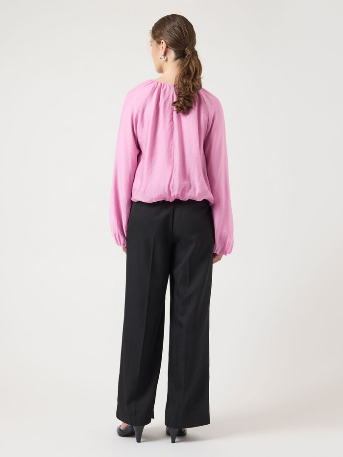 Vallo Balloon Sleeve Top (Moonlite Mauve)