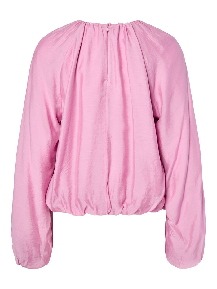 Vallo Balloon Sleeve Top (Moonlite Mauve)