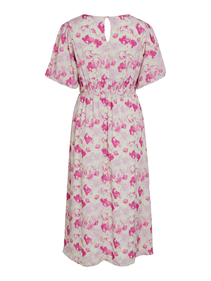 Veda Midi Dress (Raspberry Rose)