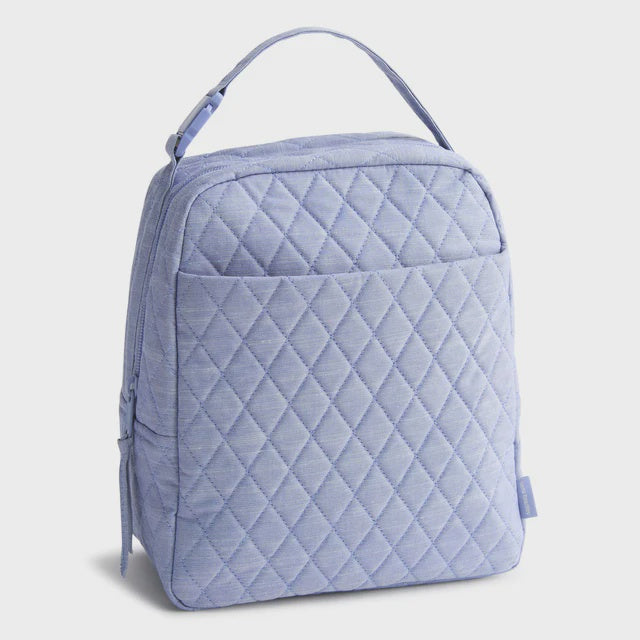 Vera Bradley Large Lunch Bag in Blue Chambray