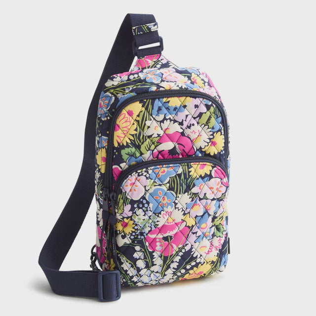 Vera Bradley Lorman Sling Backpack in Poppy Fields