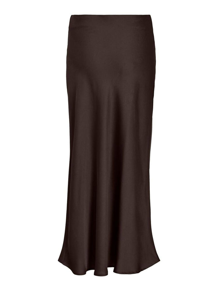 Vielette High Waisted Maxi Skirt (Coffee Bean)