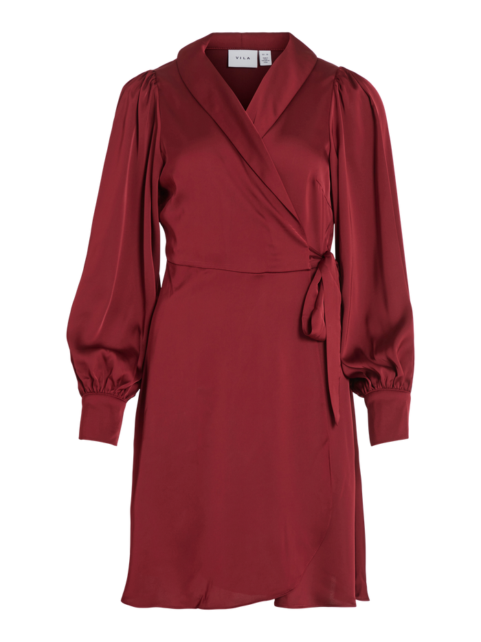 Vienna Wrap Dress (Cabernet)