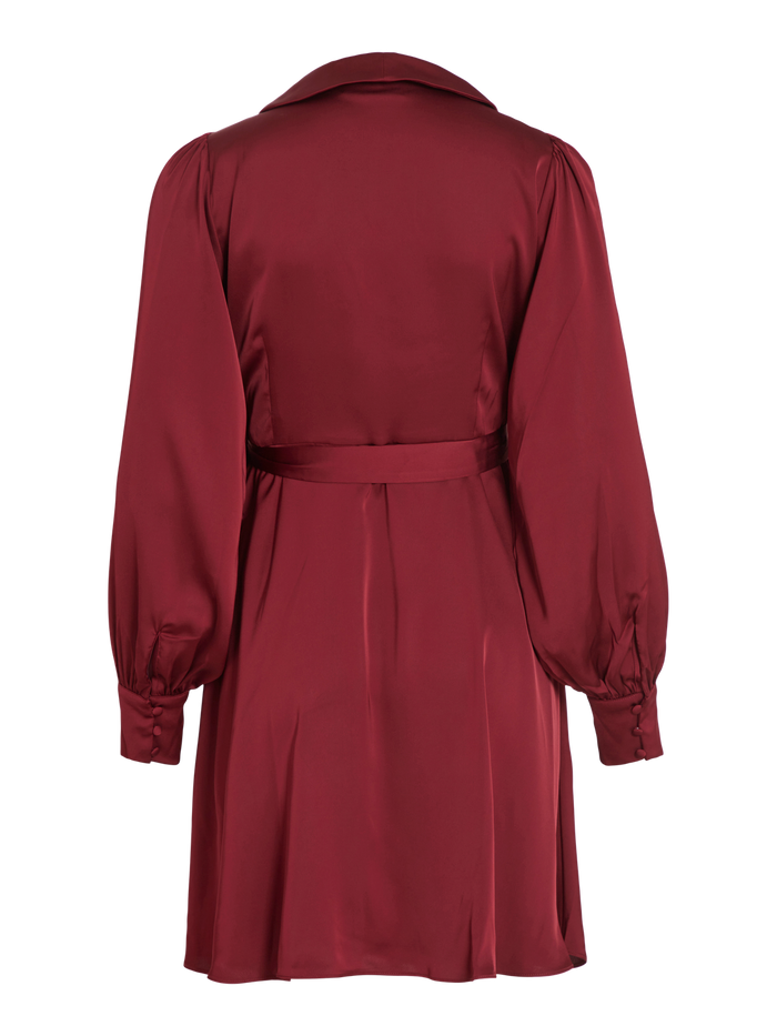 Vienna Wrap Dress (Cabernet)
