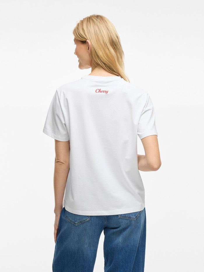 Vinora T-Shirt (White/Cherry)