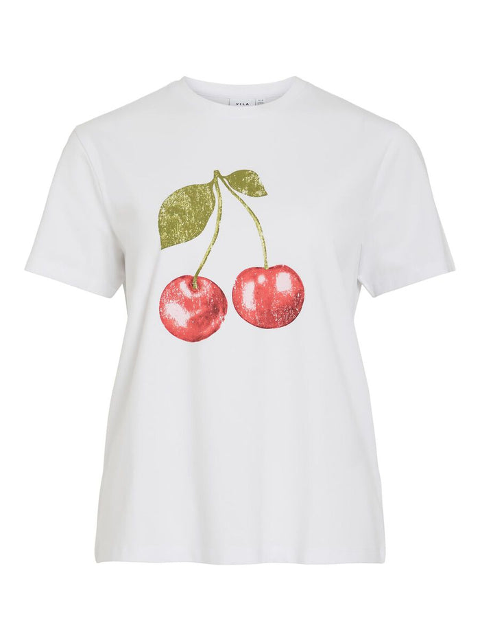 Vinora T-Shirt (White/Cherry)