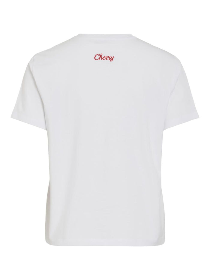 Vinora T-Shirt (White/Cherry)